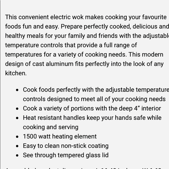 Kitchen Rival Electric Wok Poshmark